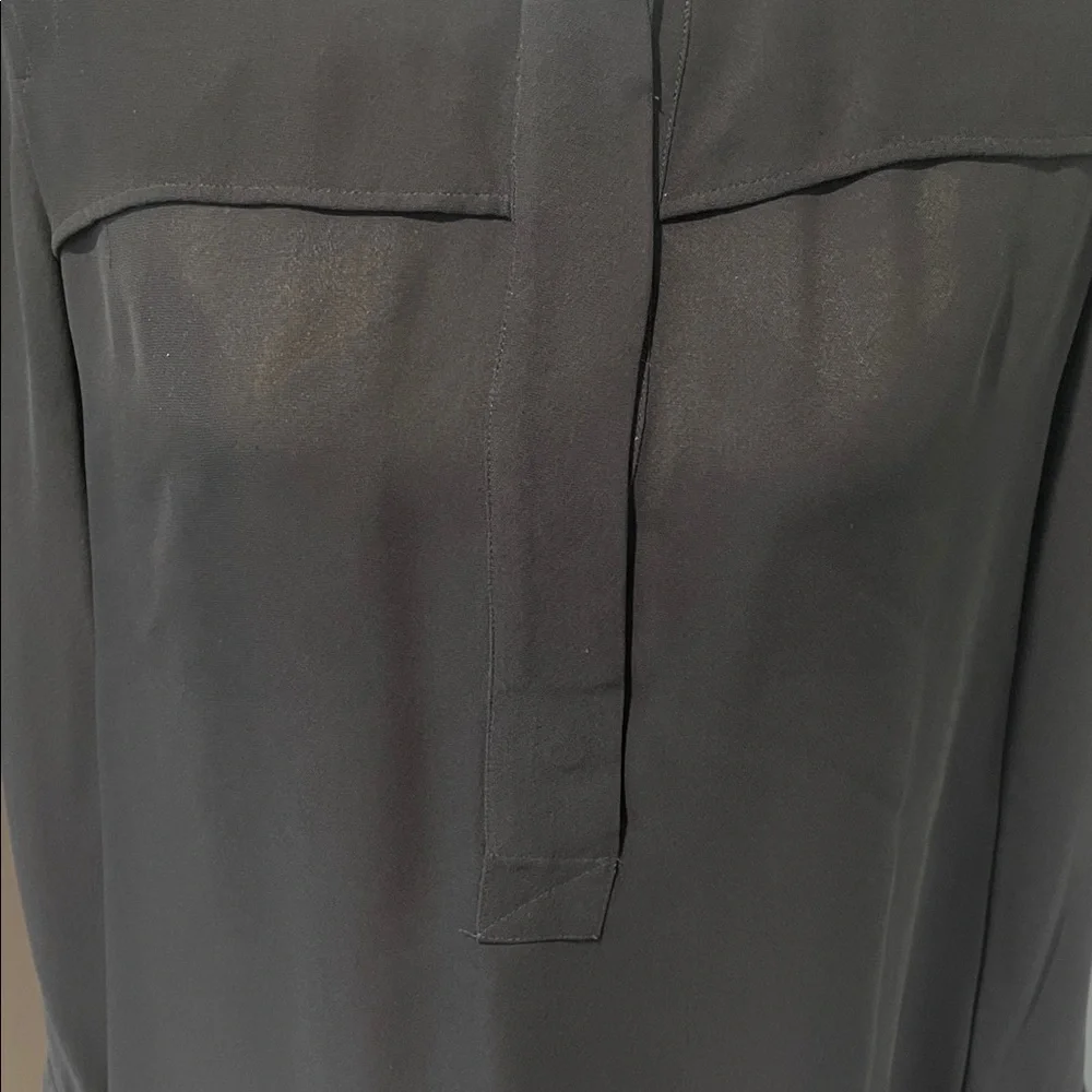 J.Crew Luxury Black Crepe Blouse Sz 6